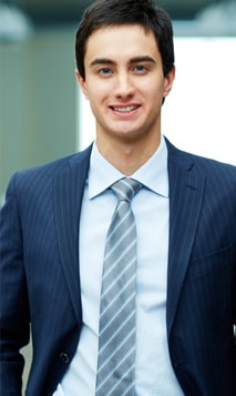 Professional man in business suit smiling